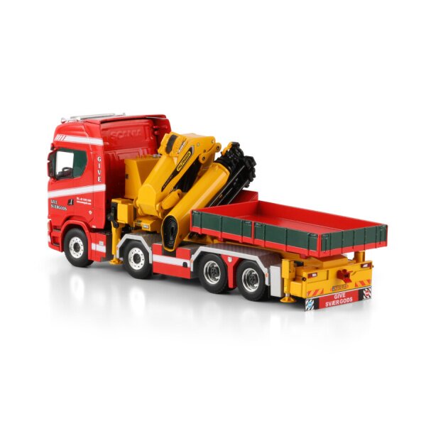 1:50 SCANIA GIVE S CS20H 8X4 PK 165.002 TEC 7 + JIB DEMOUNTABLE BODY WSI Red Diecast Model