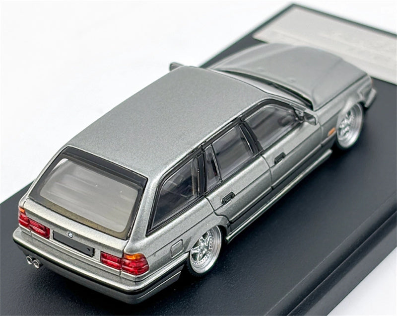 Mortal BMW E34 TOURING 5 Series wagon Grey Lowered Version Limited Edition 799PCS ONLY 1:64 Car Pre-built Model view5