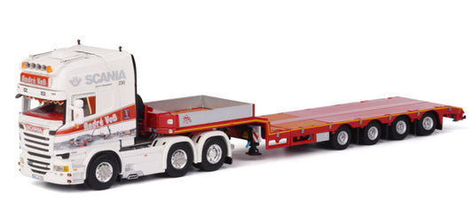 WSI Scania Streamline Topline Semilowloader 4 axle ANDRE VOSS 1:50 Truck Pre-built Model