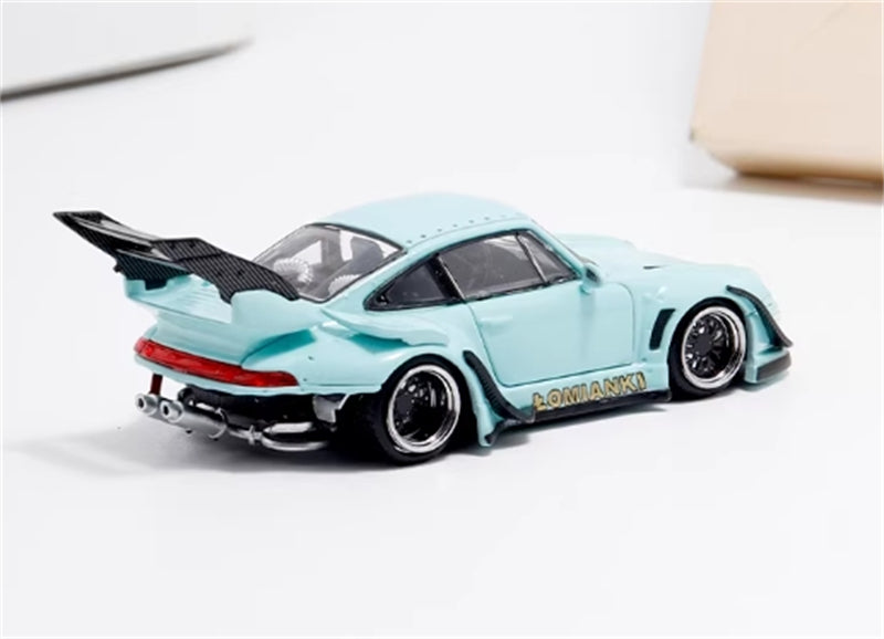 1:64 Porsche 911 RWB 993 Tiffany Blue High Wing Luminous SW DIECAST Limited Edition 499pcs ONLY Model