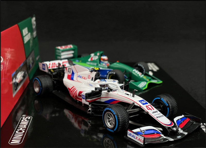 1:43 MINICHAMPS Dual car set HAAS VF-21 jordan ford 191 30th Anniv. LTD 333PCS view8