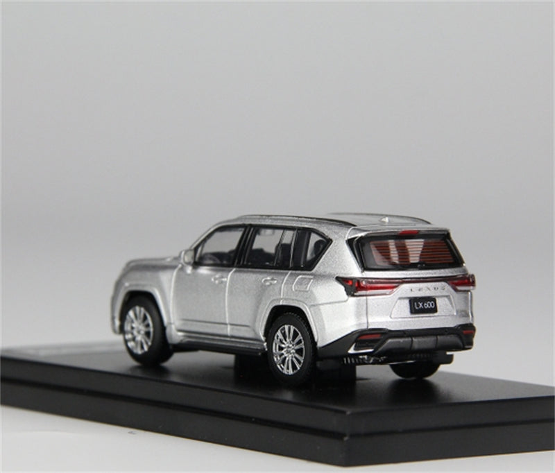 LCD-MODELS Lexus LX600 SUV Titanium Silver 1:64 car Pre-built Model view5