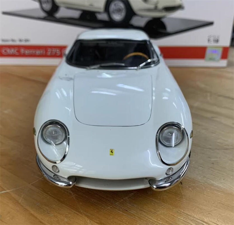 CMC Ferrari 275 GTB/C 1966 Classic sports car Ivory White 1:18car Pre-a Model