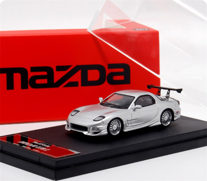 Mortal Mazda RX7 Veilside Limited Edition silver 1:64 Car Pre-built Model view6