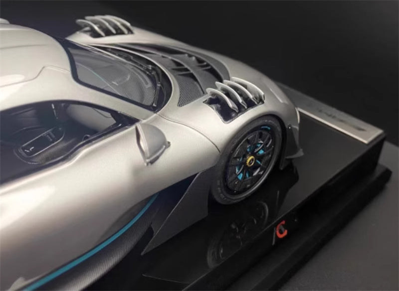 Amalgam Mercedes Benz AMG ONE sports car silver 1:18 Car Pre-built Model view2