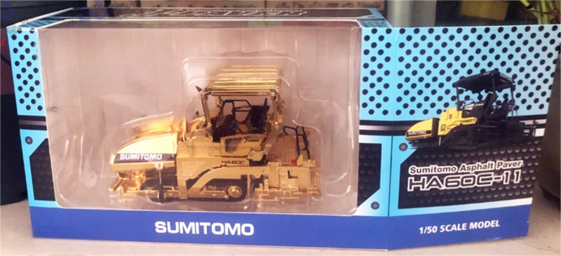 SUMITOMO HA60C-11 Asphalt paver luxury gold 1:50 Truck Pre-built Model