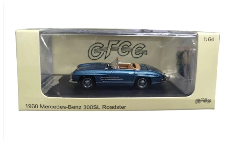 GFCC 1960 Mercedes Benz 300SL Roadster convertible vintage car Icy Blue Limited Edition 499PCS ONLY Hardtop 1:64 car Pre-built Model view8