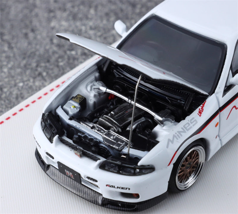Focal Horizon Nissan Skyline GT-R R33 Mine's White Limited Edition 499PCS ONLY 1:64 Car Pre-built Model view9
