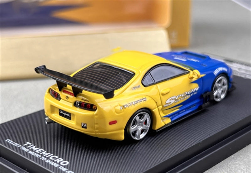 TimeMicro Toyota Supra A80Z Spoon Coating regular version Black base 1:64 Car Pre-built Model view4
