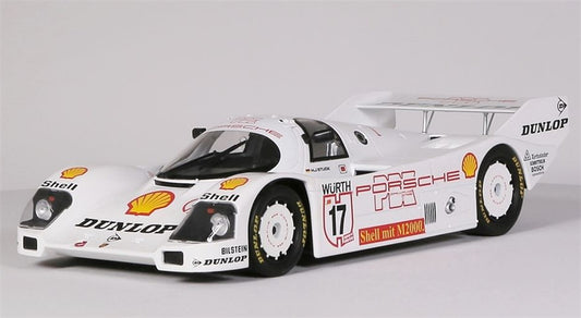 NOREV Porsche 962C Winner Supercup Nurburgring racing 1987 #17 H.J.Stuck Shell Dunlop Bilstein Wurth Turbolader Schmithelm Bosch speedline 1:18 Car Pre-built Model view1