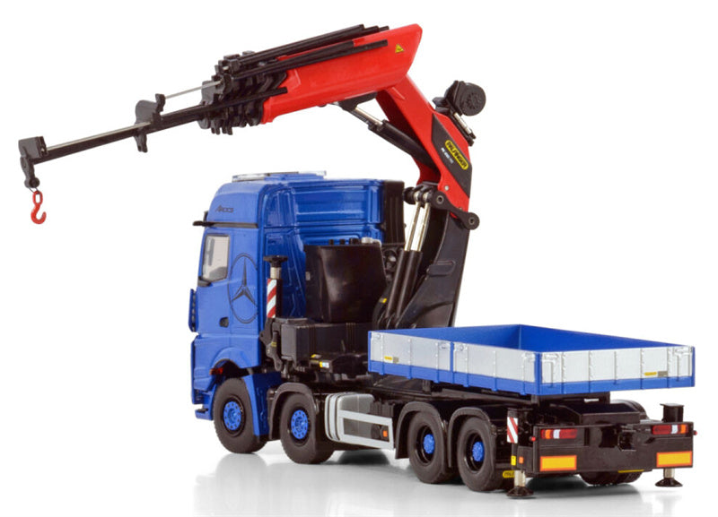 WSI Mercedes Benz AROCS MP5 BIG SPACE 8X4 WITH PALFINGER PK 1650 TEC + JIB DEMOUNTABLE BODY Premium Line 1:50 Truck Pre-built Model