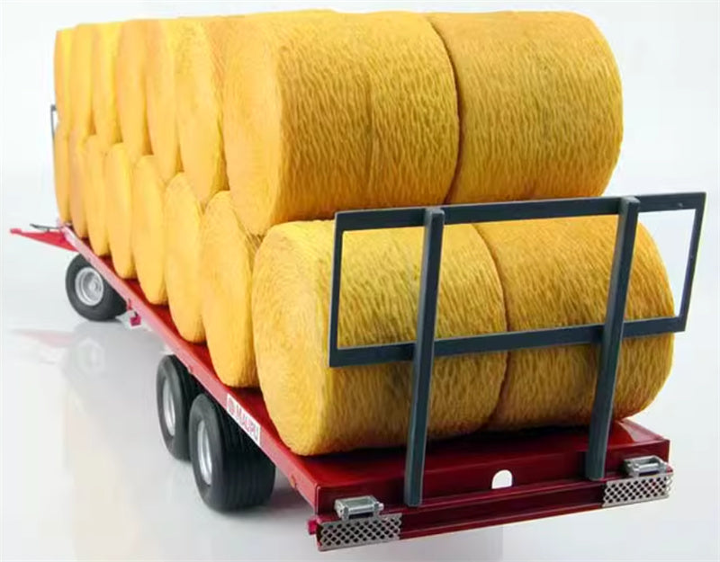 REPLICAGRI MAUPU PLATEAU ROUGE + 30 BALLES DE PAILLE Plastic hay bales 1:32 Truck Accessories Pre-built Model