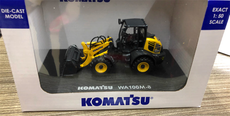 Universal Hobbies Komatsu WA100M-8 Wheel Loader Forklift 1:50 Truck Pre-built Model