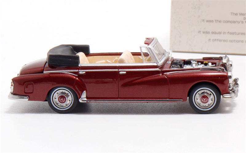 Mortal Mercedes Benz TYP 300D Cabriolet W189 Limited Edition 499PCS ONLY Red silver dual color 1:64 Car Pre-built Model view4
