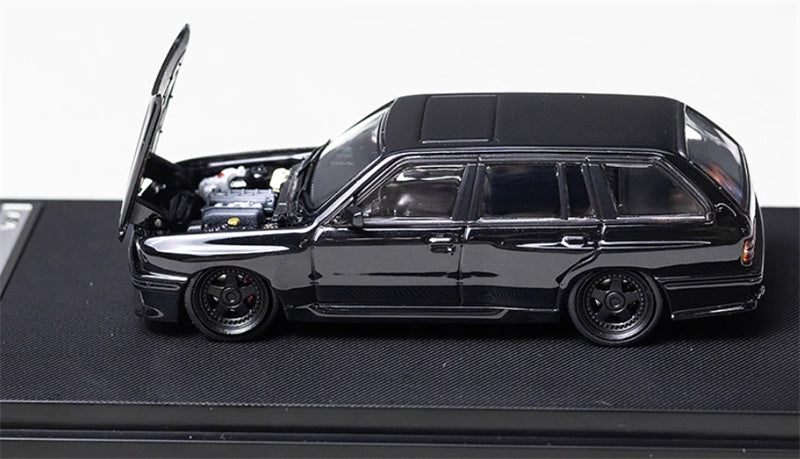 Mortal BMW E30 3 Series Touring Lowered Version Black Wheel Openable Hood Limited Edition 799PCS ONLY 1:64 Car Pre-built Model view6
