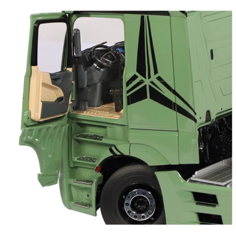 NZG Mercedes Benz Actros Lohr Green Benz logo + double-layer trailer KIT 1:18 DIECAST Truck Lorry