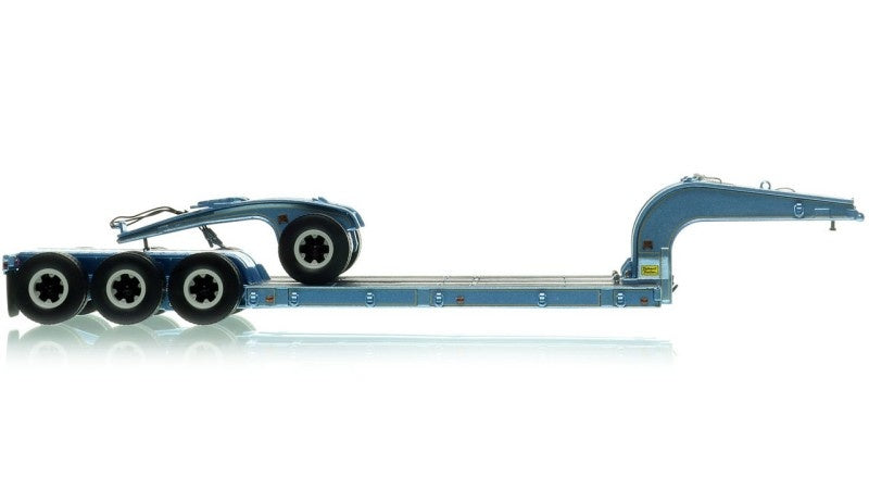 1:50 Talbert  1960s 60-Ton Cableneck Lowbed w/ Single-Axle Dolly Heavy Haul Replicas  Sky Blue Diecast Model