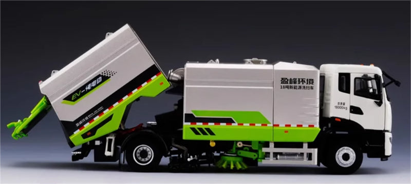 INE ENVIRO New energy 18 ton washing and sweeping vehicle Sand ash 1:35 Truck Pre-built Model