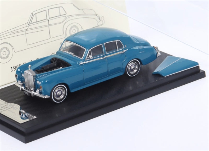 GFCC 1965 Rolls Royce Silver Cloud III classic car Vintage Blue LHD 1:64 car Pre-built Model view5
