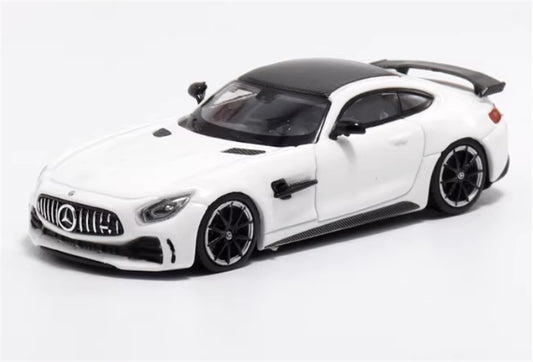 MJ Model 2017 Mercedes AMG GTR C190 First Generation Supercar Snow Mountain White Limited Edition 1000PCS Only 1:64 Car Pre-built Airliner Model Display view1