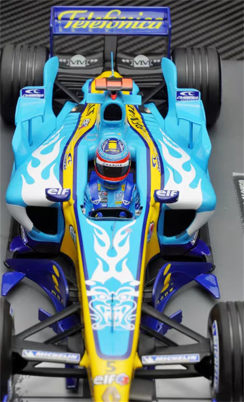 MINICHAMPS RENAULT R25 FERNANDO 2ND PLACE BELGIAN GP 2005 Limited Edition 1:18 Car Pre-built Model view12