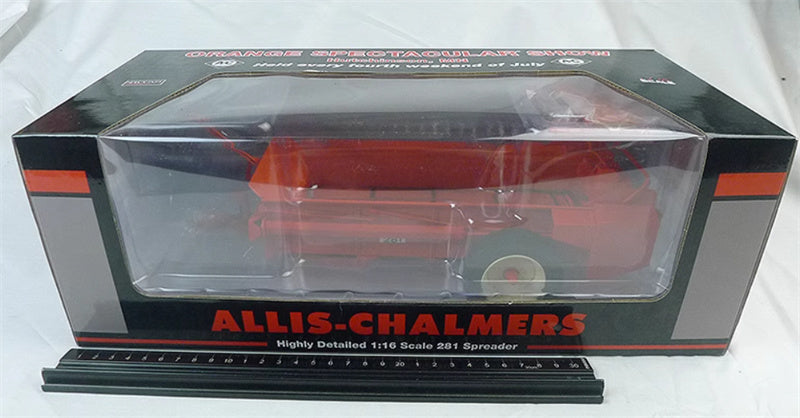 SpecCast Orange Spectacular 2022 Allis-Chalmers 281 Spreader 1:16 Truck Accessories Pre-built Model
