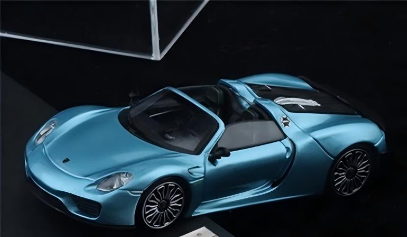 TimeMicro Porsche 918 Spyder Electric Blue Regular Version Limited Edition 999PCS ONLY 1:64 car Pre-built Model view4