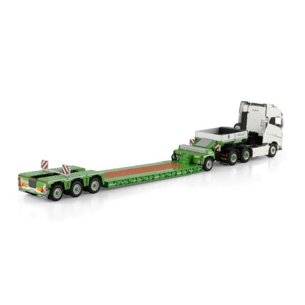 1:50 VOLVO RACHET FH5 6X4 LOW LOADER W/ DOLLY 1 AXLE -3 AXLE WSI Diecast Model