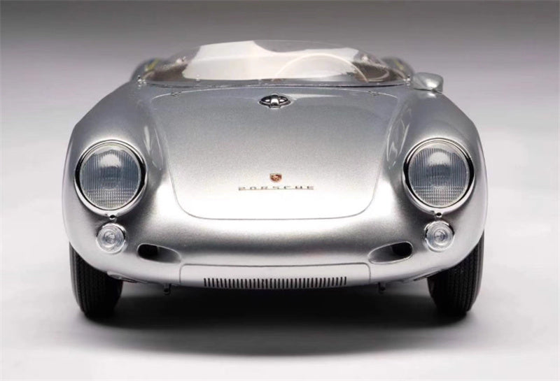 1:18 Porsche 550 SPYDER Silver Amalgam convertible Resin Car Model view8
