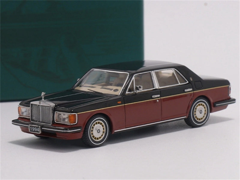 GFCC 1994 Rolls Royce Silver Spur III Red black two-tone with gold wheels Limited Edition 399PCS ONLY LHD 1:64 car Pre-built Model view2