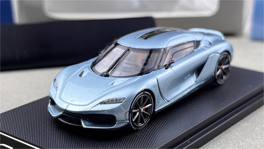 HKM Premium & BriScalemicro Koenigsegg Gemera Ice blue 1:64 Car Pre-built Model view1