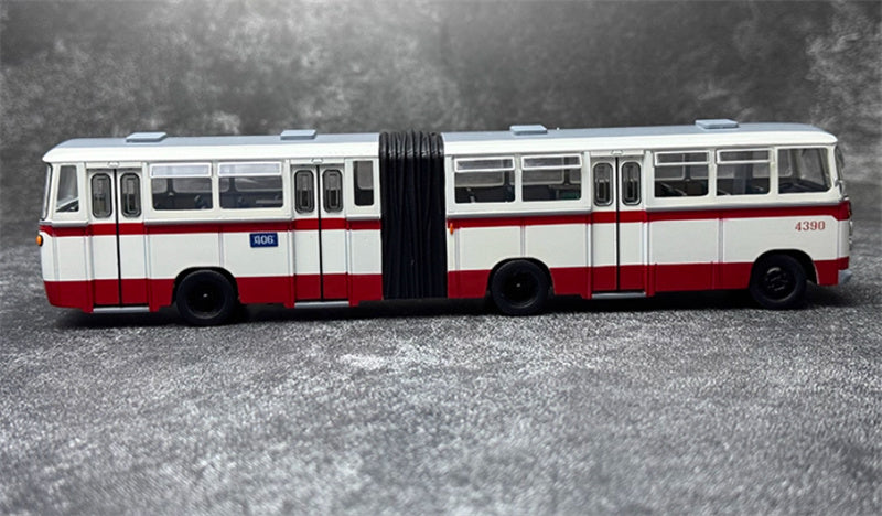 Beijing Public Transport Jinghua BK662 406 Road Articulated bus Blue Road Sign 1:64 Bus Pre-built Model view3
