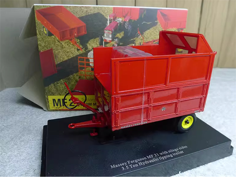 Universal Hobbies Massey Ferguson MF21 with silage sides 3.5 Ton Hydraulic tipping trailer red 1:32 Truck Accessories Pre-built Model