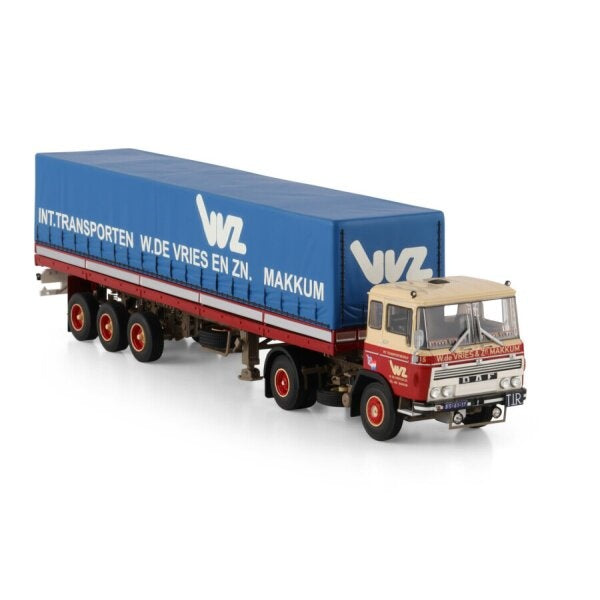 1:50 DAF W. DE VRIES & ZN 2600 4X2 CURTAINSIDER TRAILER 3 AXLE WSI   DIECAST Model