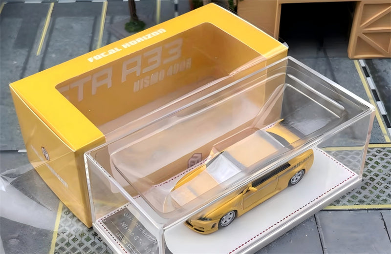 Focal Horizon Nissan Skyline GT-R R33 Nismo 400R Yellow Limited Edition 999PCS ONLY 1:64 Car Pre-built Model view8