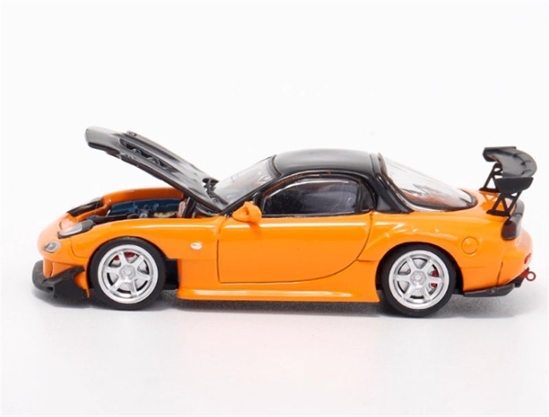 1:64 Mazda RX-7 RE Amemiya‌ Orange BSC DIECAST Limited Edition 499pcs ONLY Model