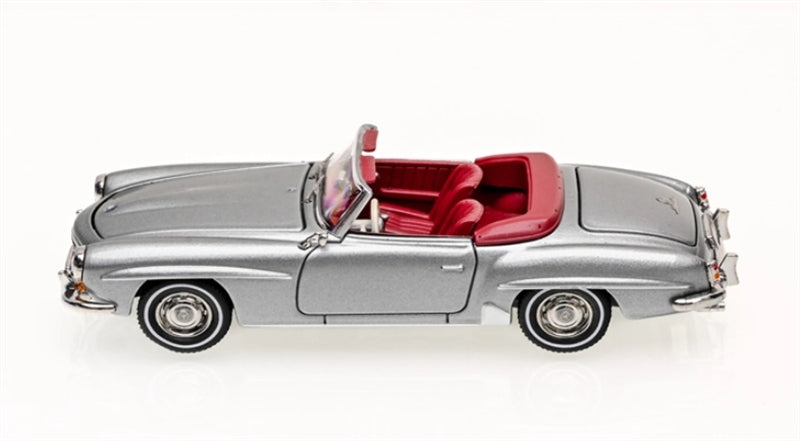 GFCC Mercedes Benz 190SL Convertible Luxury Classic Car Iron gray 1957 Soft top 1:64 car Pre-built Model view7