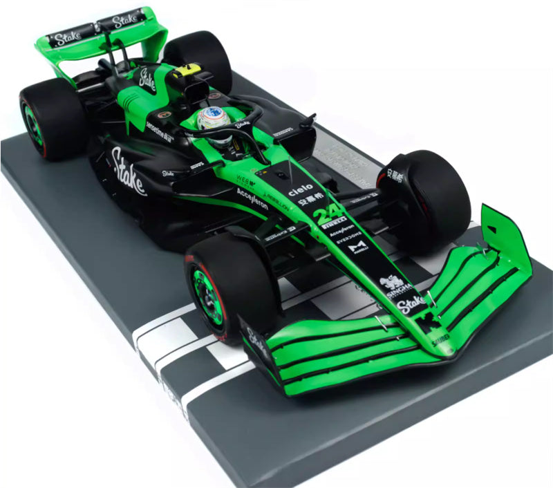 1:18  Stake Kick Sauber C44 #24 Zhou China GP 2024 Green  MINICHAMPS Limited Edition 888PCS ONLY Resin Car Model
