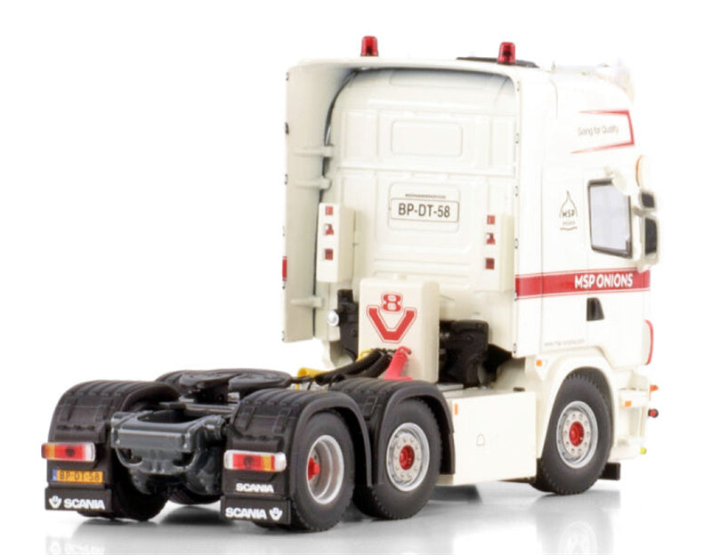 WSI SCANIA 4 SERIES TOPLINE 6X2 TWIN STEER MSP Onions 1:50 Truck Pre-built Model