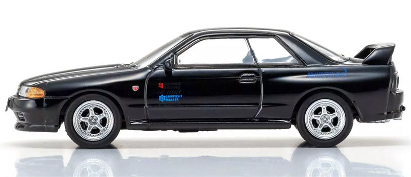 KYOSHO NISSAN SKYLINE GT-R BNR32 Black 1:64 Car Pre-built Airliner Model Display view5