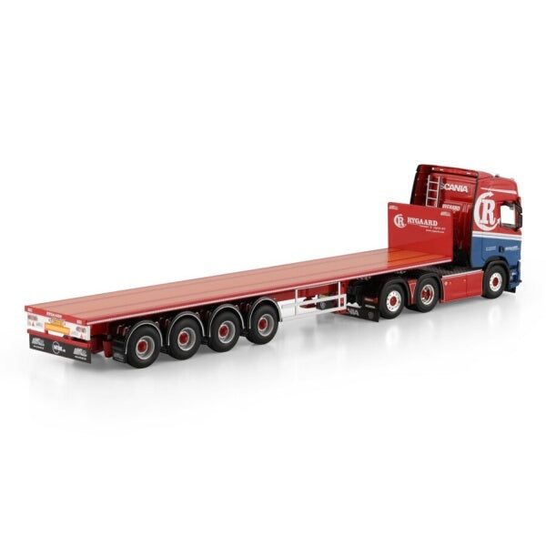 1:50 SCANIA RYGAARD R CR20H 6X2 FLATBED TRAILER 4 AXLE WSI   Diecast Model