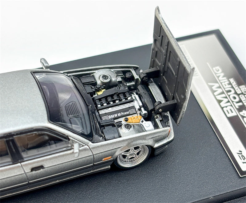 Mortal BMW E34 TOURING 5 Series wagon Grey Lowered Version Limited Edition 799PCS ONLY 1:64 Car Pre-built Model view8