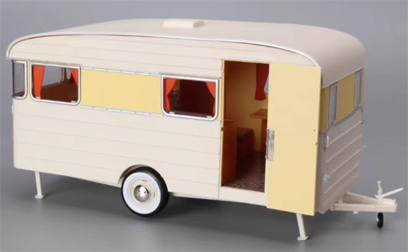 NOREV Citroen DS19 with trailer RV YELLOW WHITE 1:18 Car Pre-built Model view2