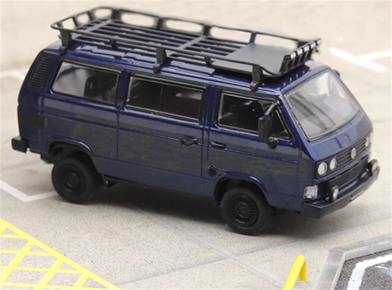 Master VW T3 Magway van Blue with accessories 1:64 Car Pre-built Model view5