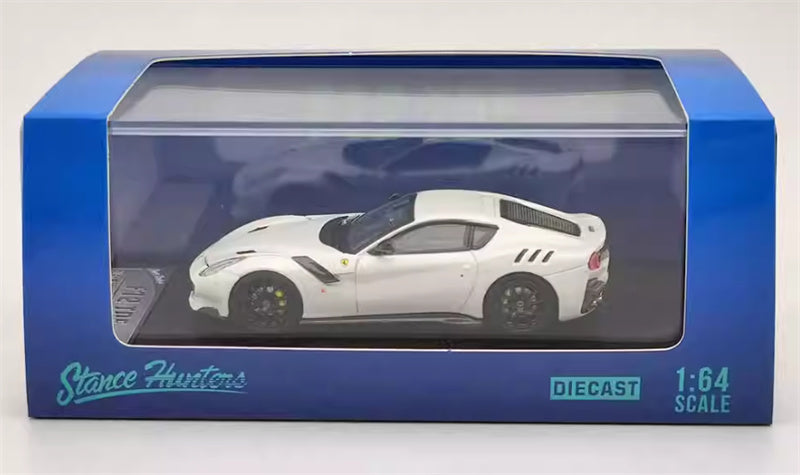 Stance Hunters Ferrari F12 TDF Supercar Limited Edition 799PCS ONLY white 1:64 Car Pre-built Model view9