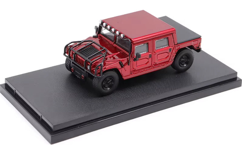 MASTER Hummer H1 off-road vehicle metallic red 1:64 Truck Pre-built Airliner Model Display view1
