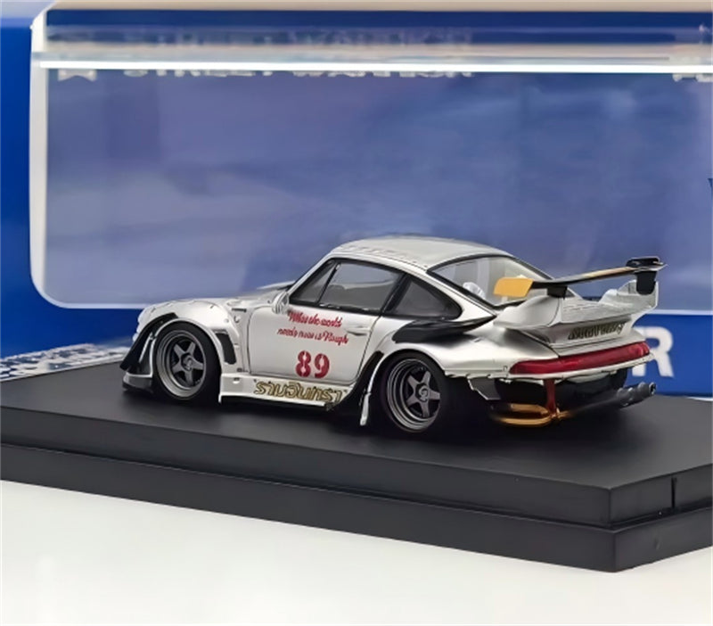 1:64 Porsche 911 RWB 993 Silver 89# Silver 89# Track SW DIECAST Limited Edition 499pcs ONLY Model