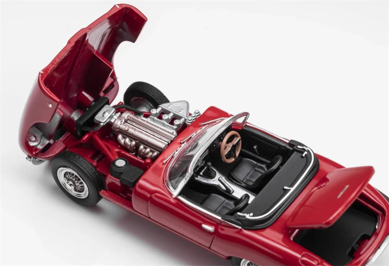 GFCC 1961 Jaguar E-Type Roadster Convertible Red Limited Edition 499PCS ONLY RHD 1:64 car Pre-built Model view7