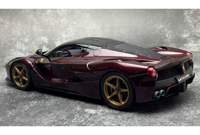 1:18 Ferrari LaFerrari  Gemstone Red Black Top - Gold Wheel BBR MODELS  DIECAST Model