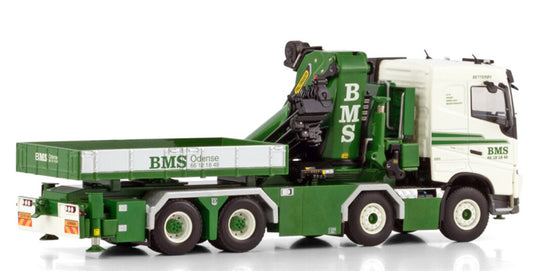 WSI VOLVO FH4 SLEEPER CAB 8X4 WITH PALFINGER PK 165.002 TEC 7 + JIB BMS Odsense A/S 1:50 Model